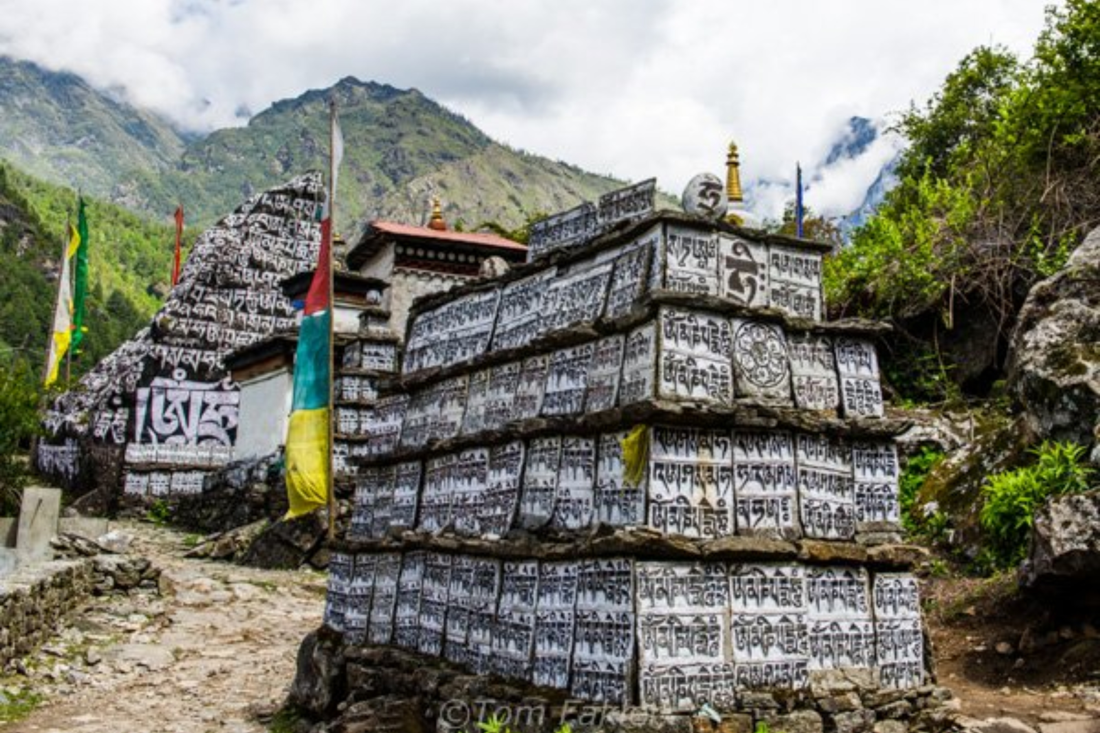 Mani Walls on the Way to Everest