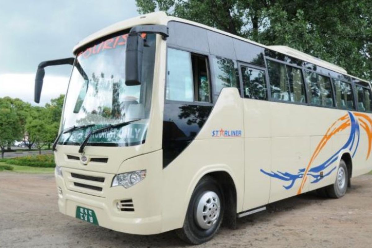 Tourist bus in Nepal